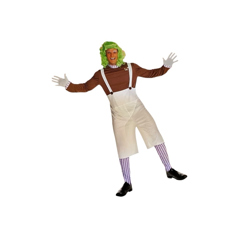 Men's Whimsical Factory Worker Costume - Brown and White